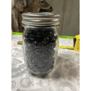 Vintage Glass Marbles - Lot of 150+ Solid Black Approximately 5/8" diameter#3